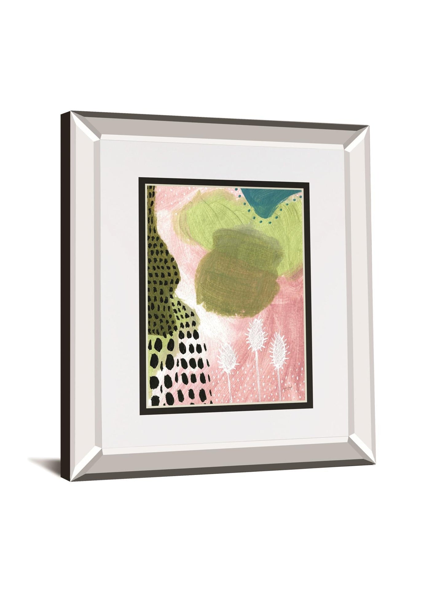 Abundance II By Lynn Mack Mirrored Frame - Pink Classy Art