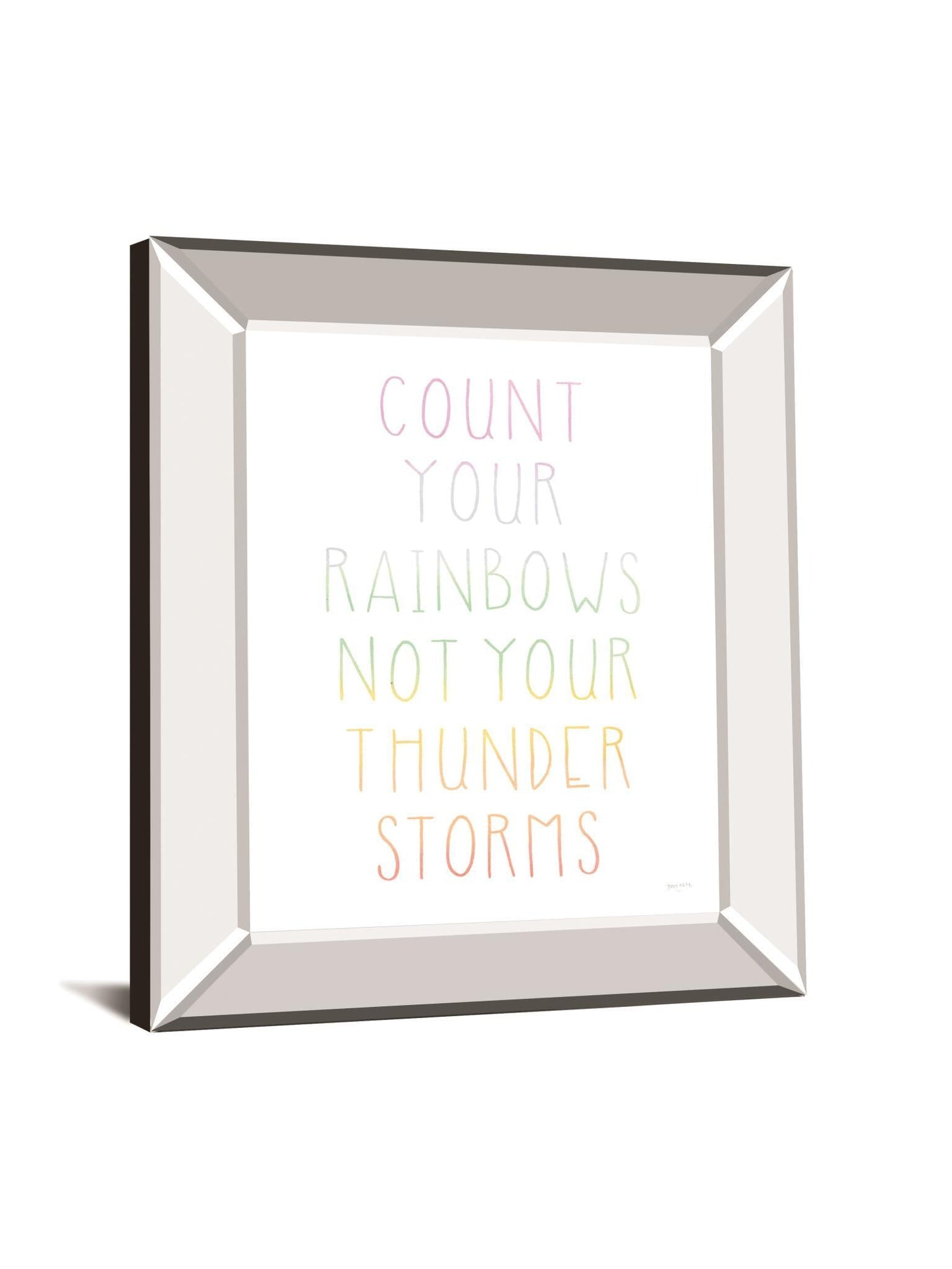 Lets Chase Rainbows VII By Jenaya Jackson - Mirror Framed Print Wall Art - White Classy Art