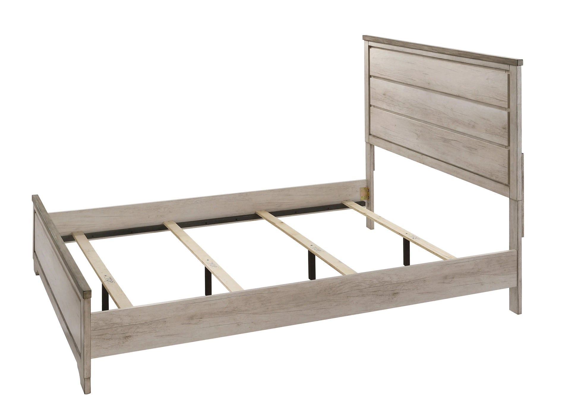 Patterson Driftwood Queen Panel Bed Crown Mark