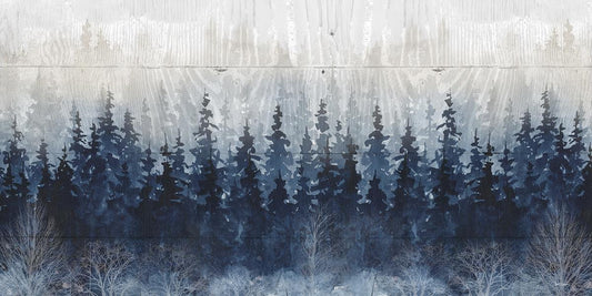 Misty Indigo Forest By Carol Robinson - Blue Classy Art