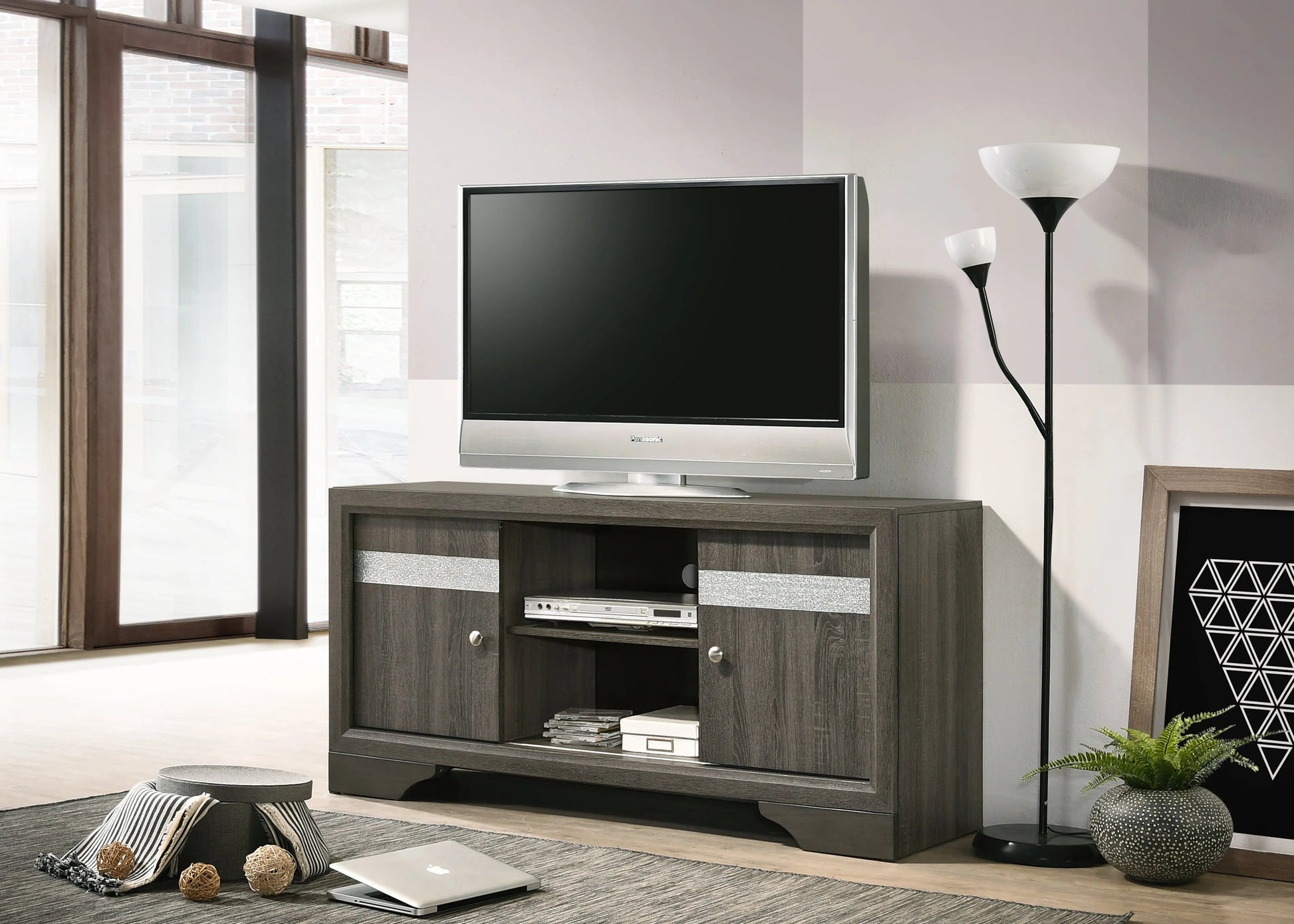 Regata Gray 55" TV Stand Crown Mark