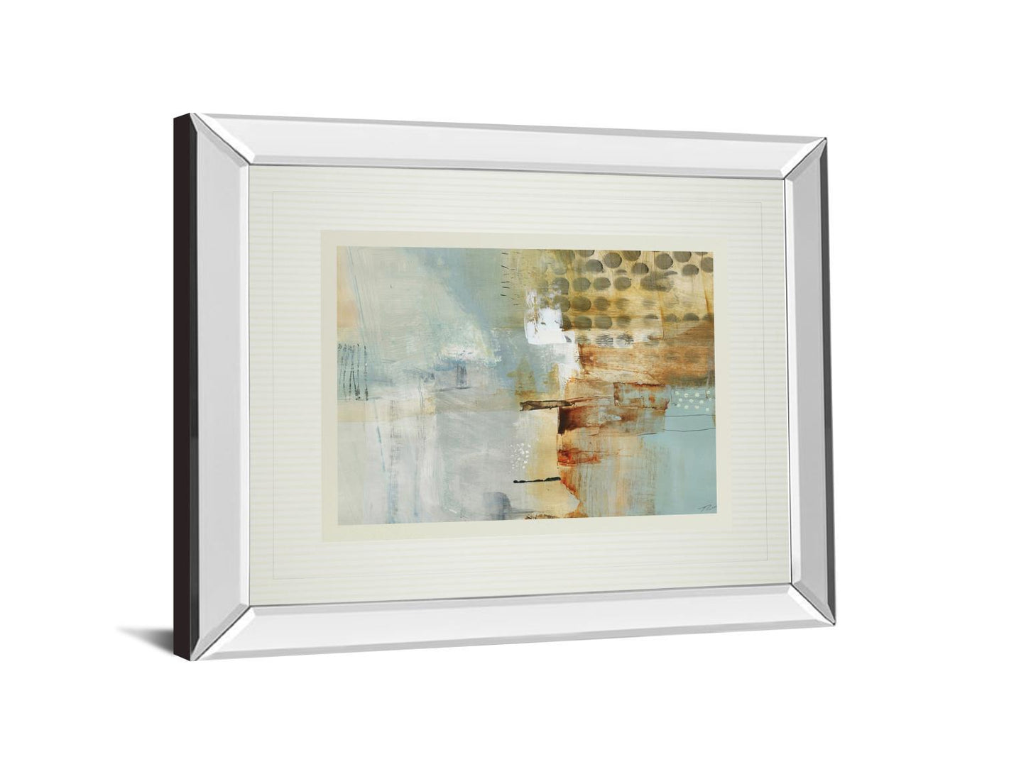 A Million Times Apart By Natasha Barnes - Mirror Framed Print Wall Art - Blue Classy Art