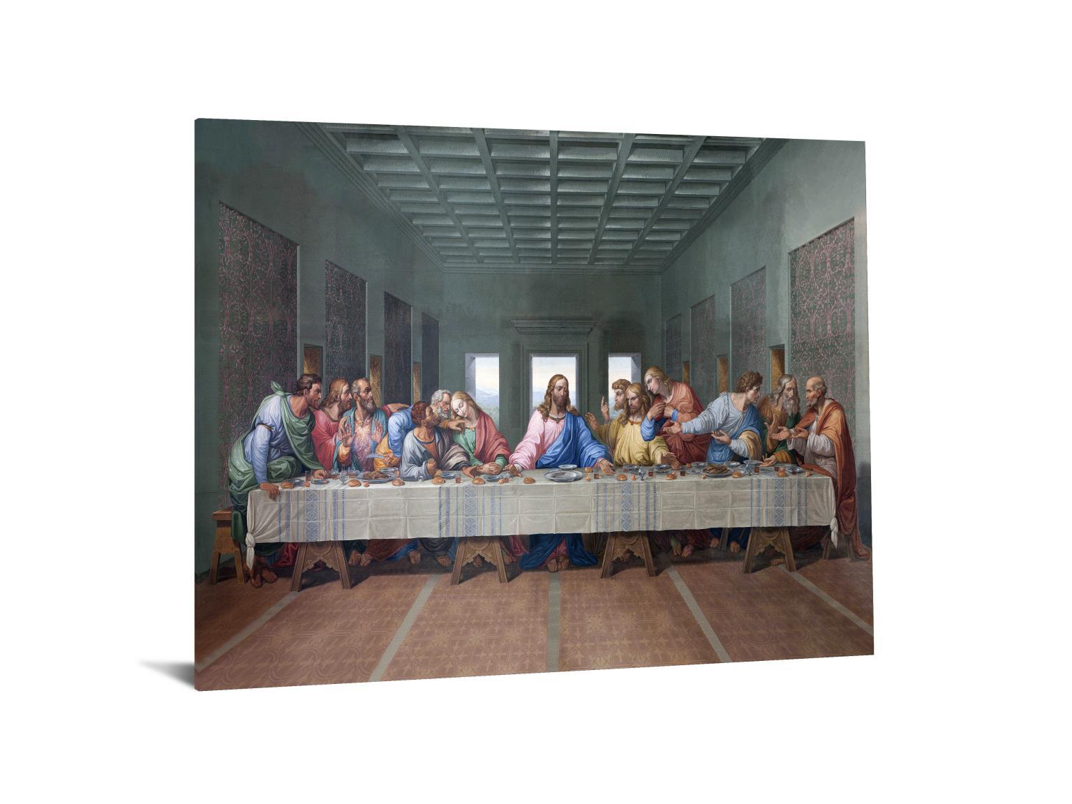 Temp Glass With Foil - Last Supper - Light Brown Classy Art