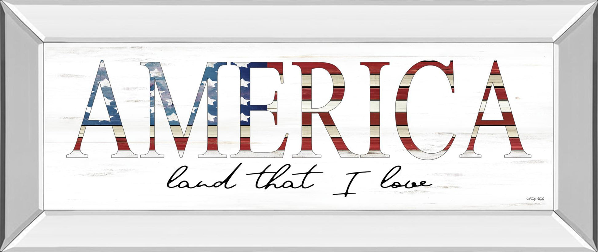 America Land That I Love By Cindy Jacobs - White Classy Art