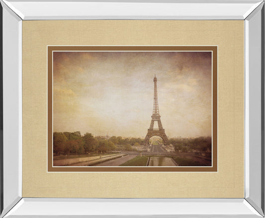 Tour De Eiffel By H. Jacks - Mirror Framed Print Wall Art - Dark Gray Classy Art