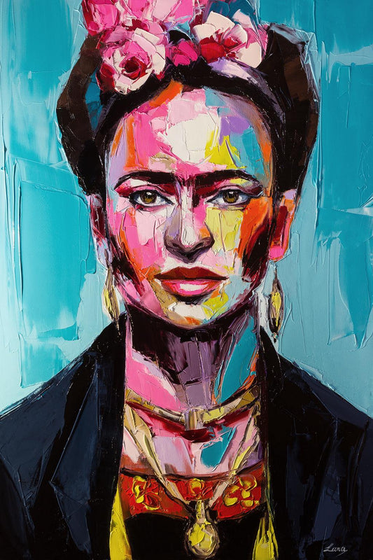 Framed - Freida By Lana Tikhonova - Blue Classy Art