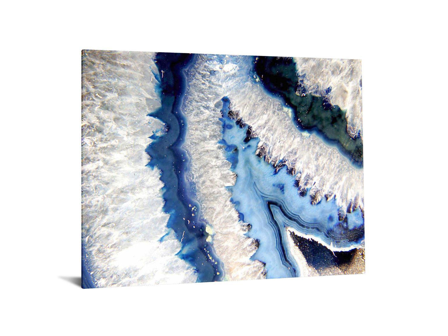 Floating Tempered Glass With Foil - Blue Classy Art