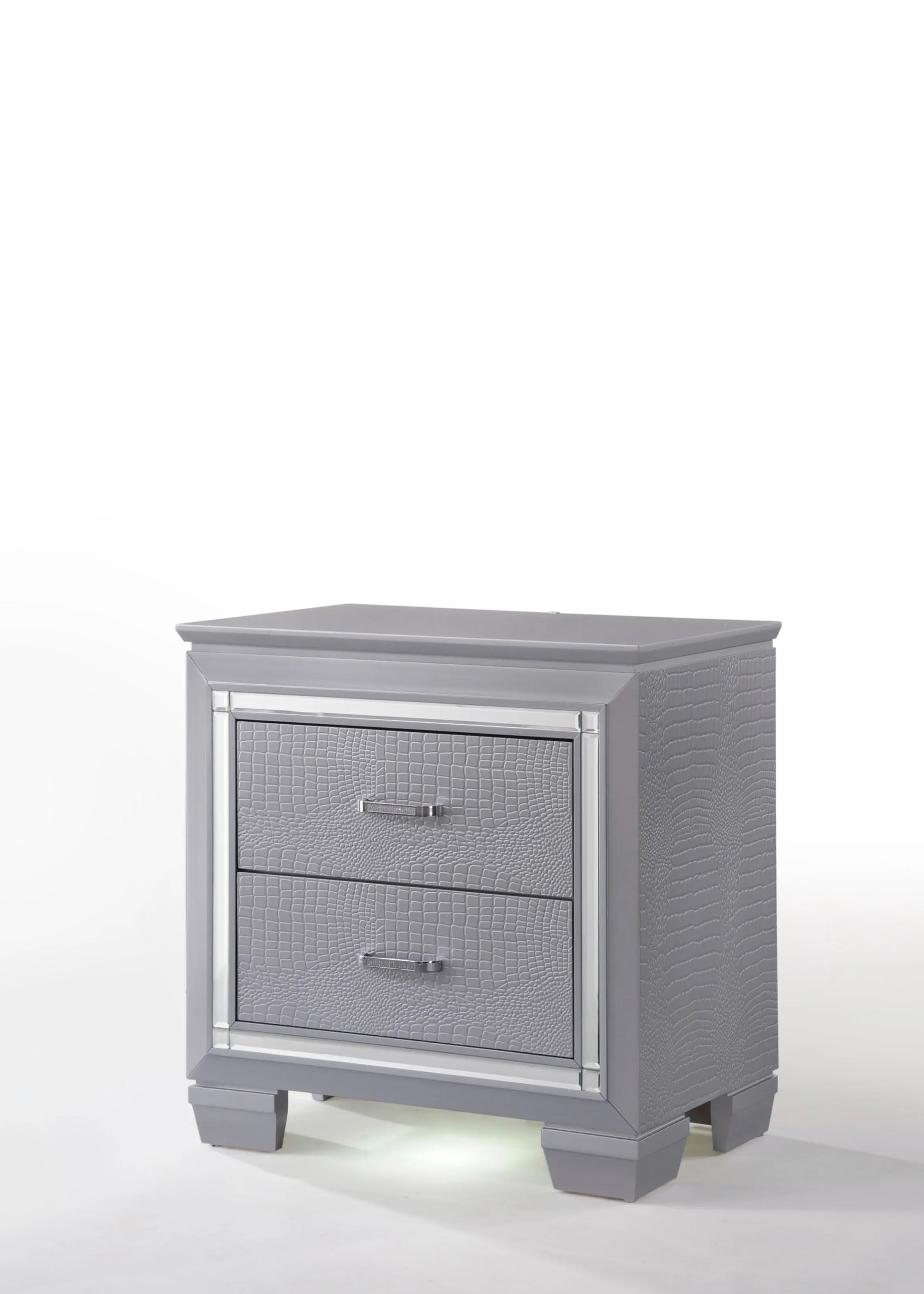 Lillian Silver Nightstand Crown Mark