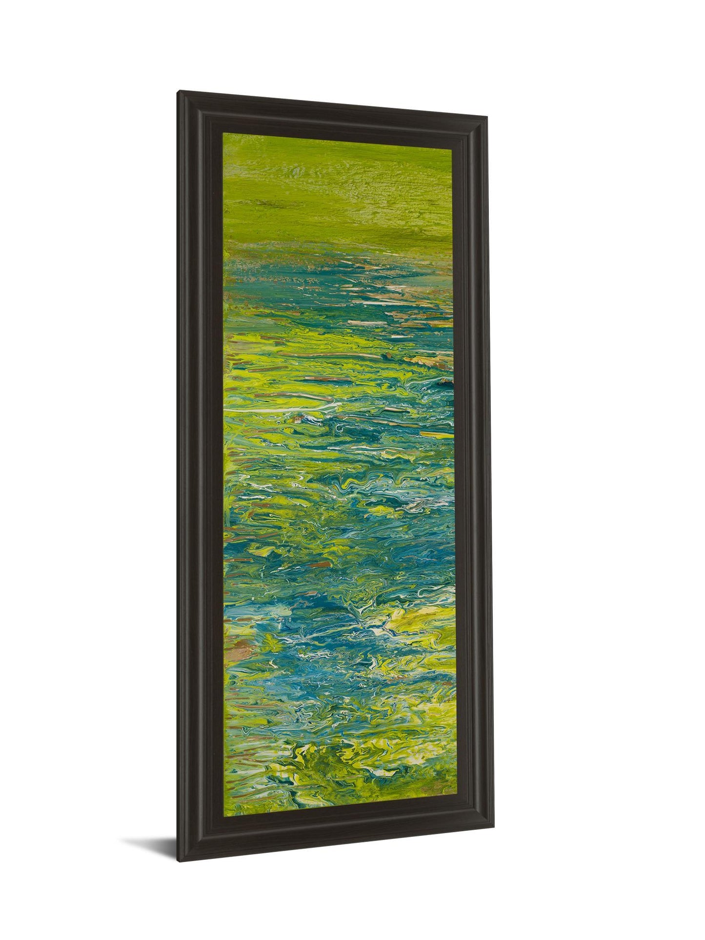 The Lake Il By Roberto Gonzalez - Framed Print Wall Art - Blue Classy Art