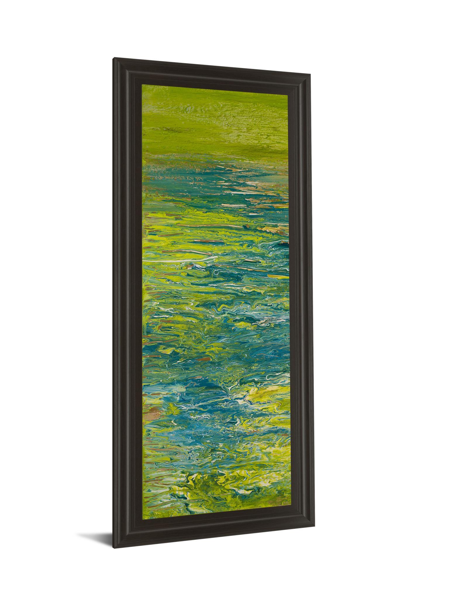 The Lake Il By Roberto Gonzalez - Framed Print Wall Art - Blue Classy Art