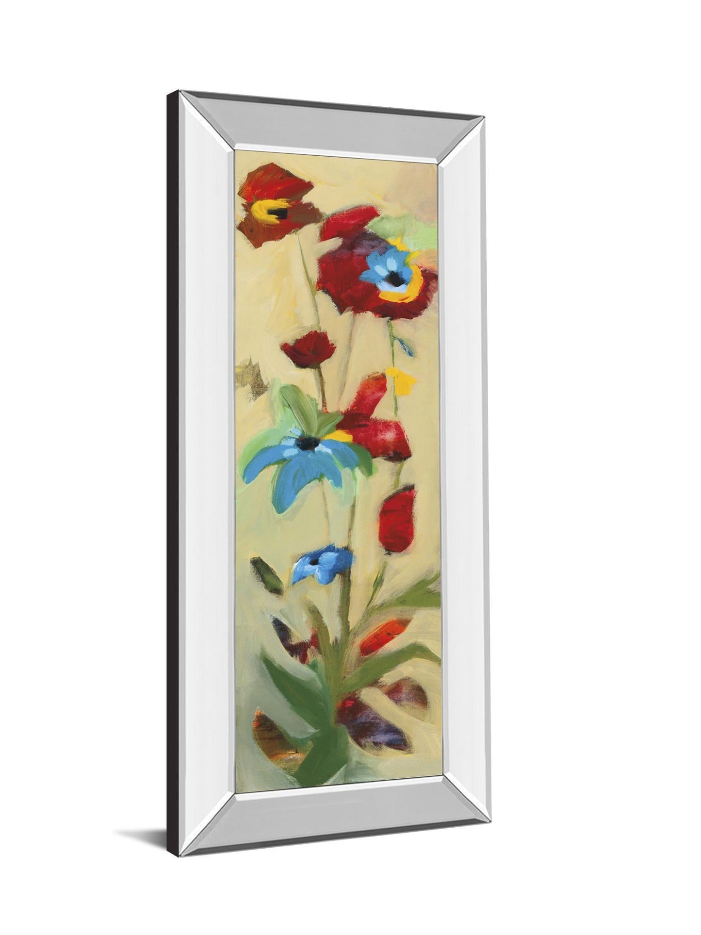 Wildflower Il By Jennifer Zybala - Mirror Framed Print Wall Art - Red Classy Art