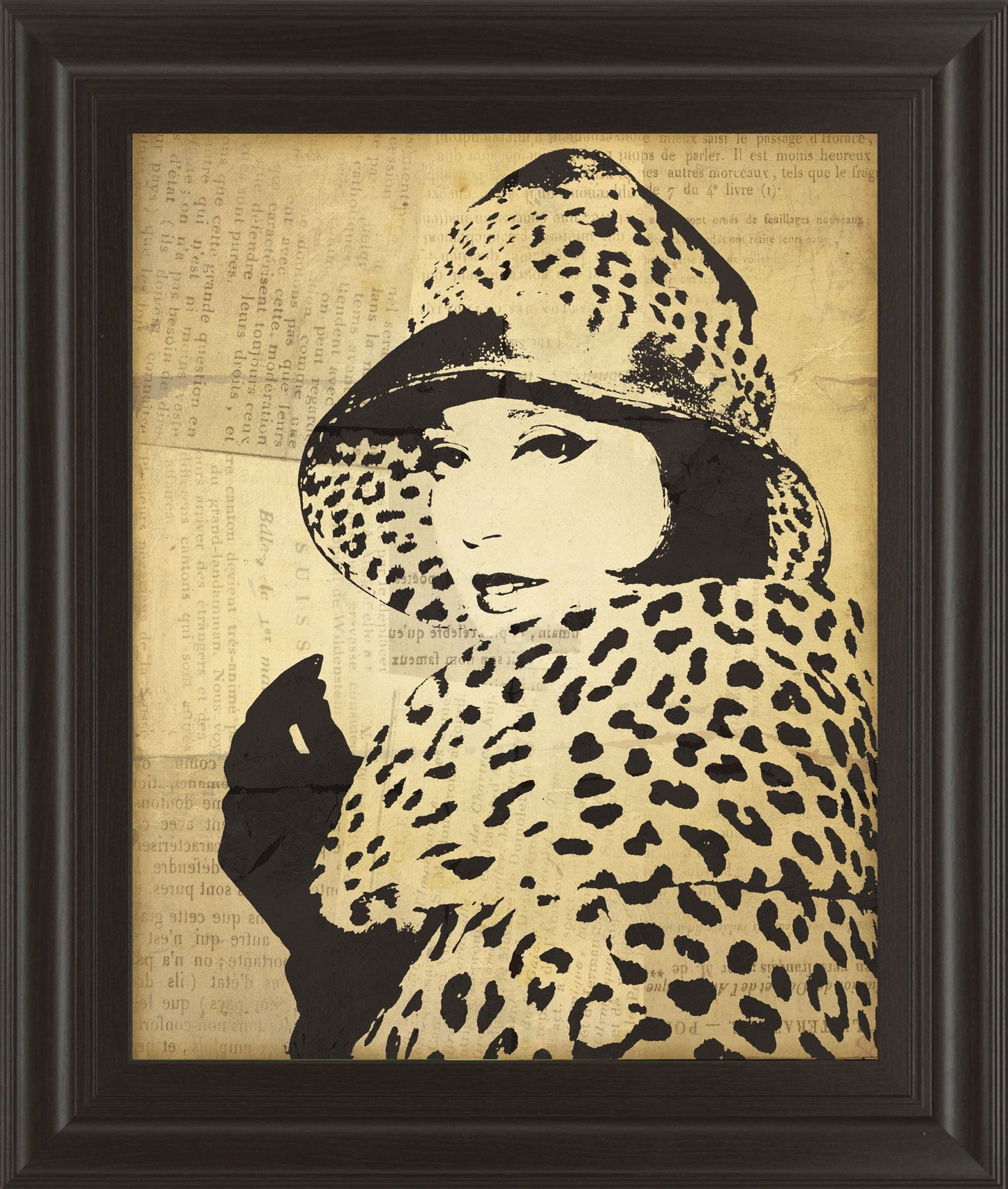 Fashion News Il By Wild Apple Graphics - Framed Print Wall Art - Gold Classy Art