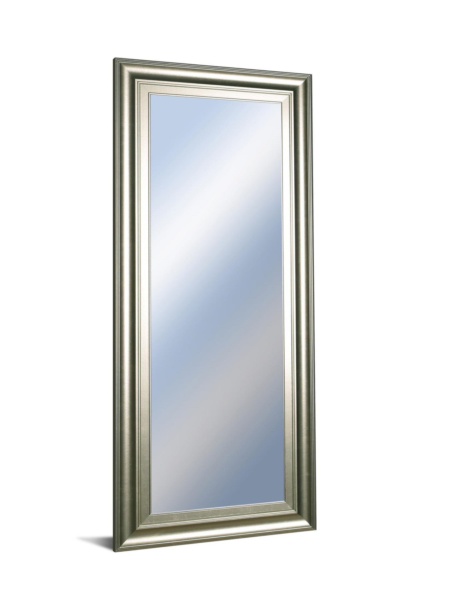 18x42 Decorative Framed Wall Mirror By Classy Art Promotional Mirror Frame #42 - Pearl Silver Classy Art