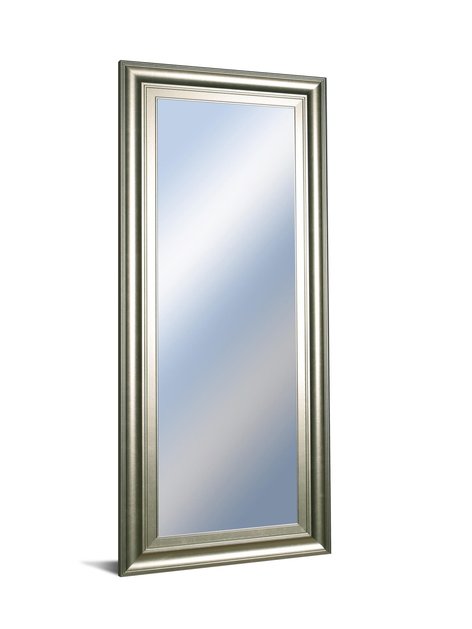 18x42 Decorative Framed Wall Mirror By Classy Art Promotional Mirror Frame #42 - Pearl Silver Classy Art