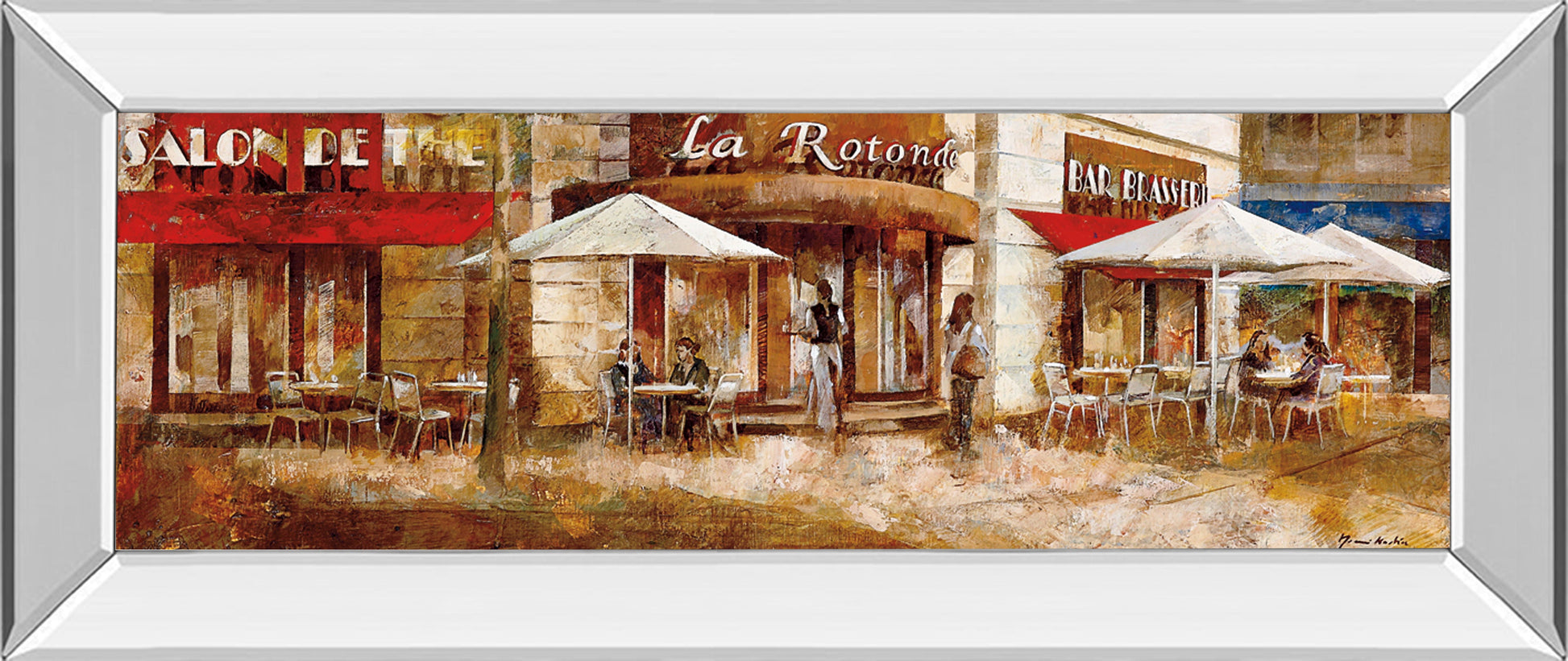 La Rolende By Noemi Martin - Mirror Framed Print Wall Art - Red Classy Art