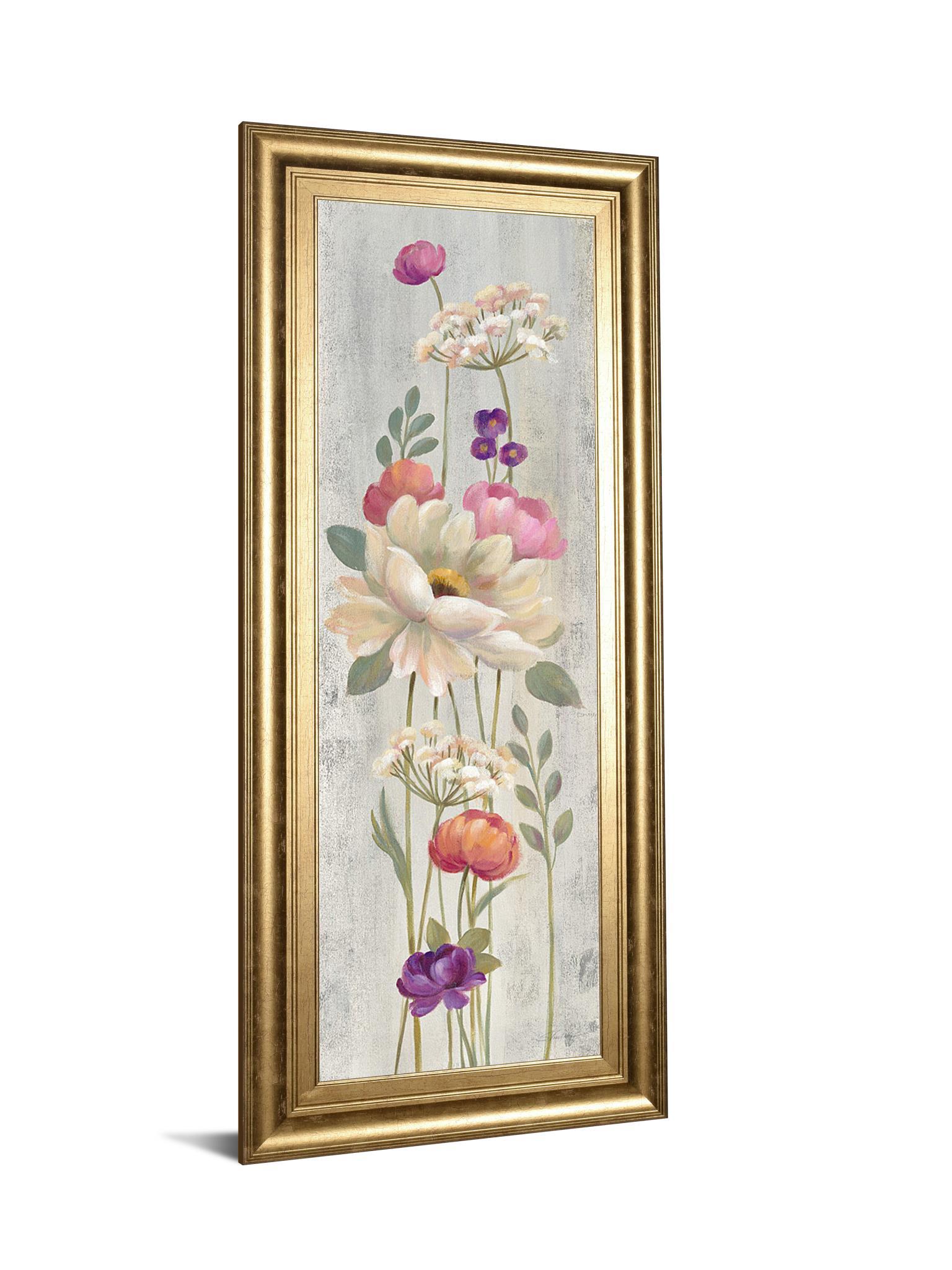 Retro Floral I By Silvia Vassileva - Light Gray Classy Art