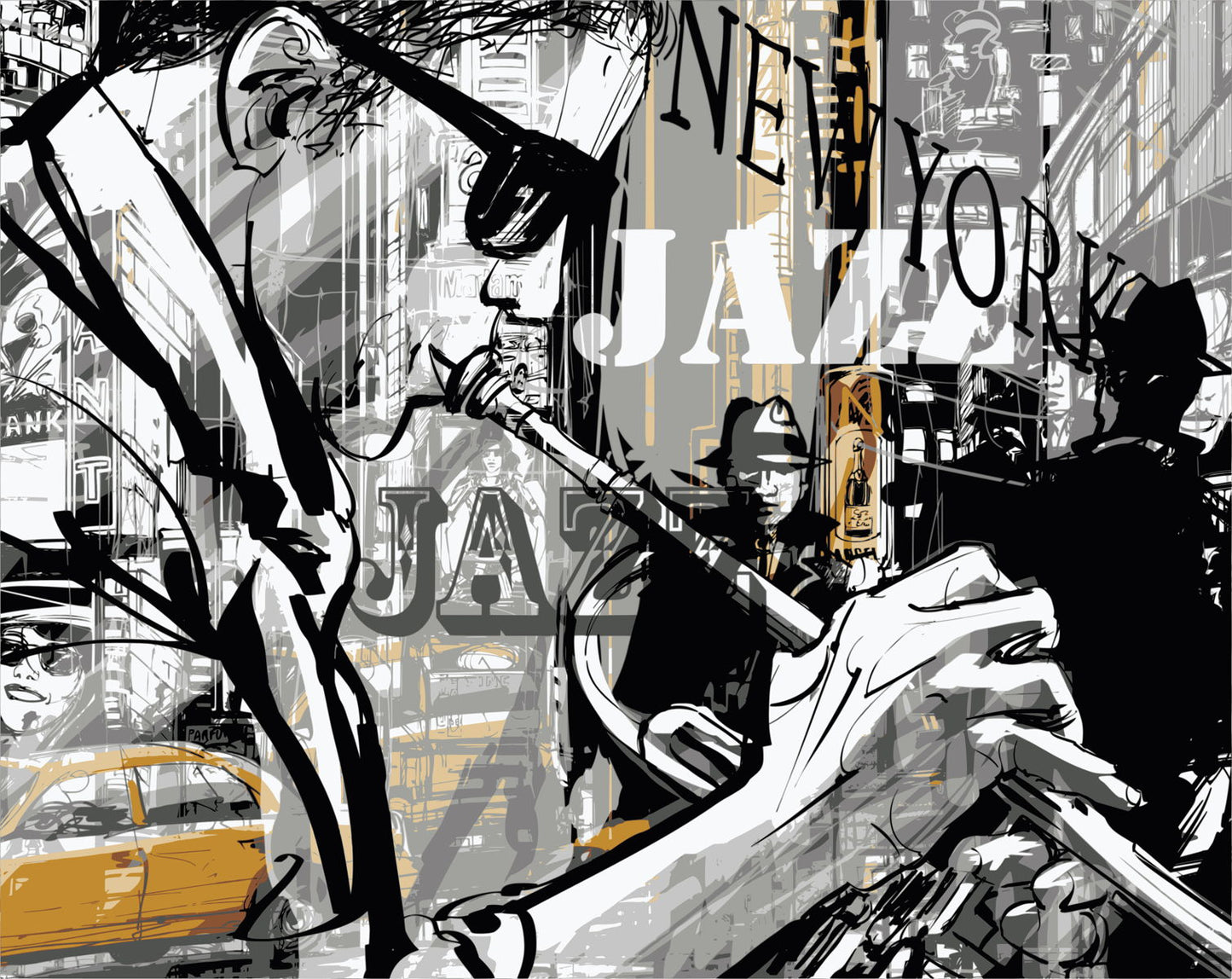 Jazz Nation - Dark Gray Classy Art