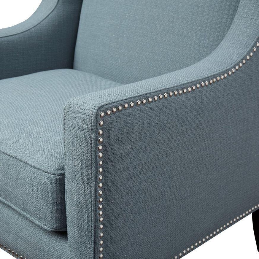 Barton Wing Chair Blue Olliix.com