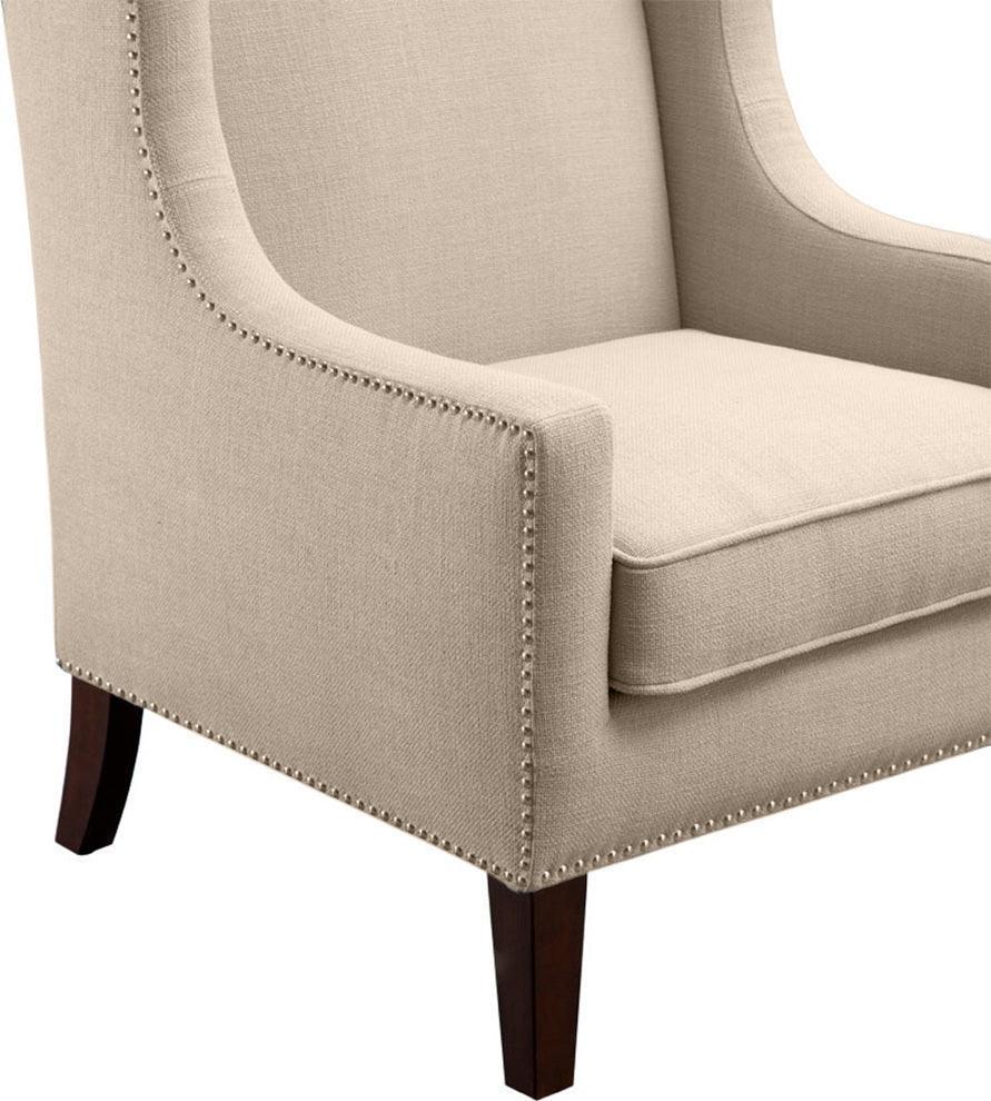 Barton Wing Chair Linen Olliix.com