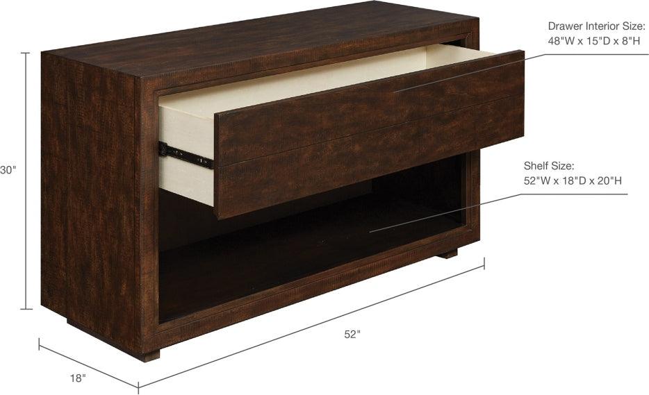 Bay Console Table Dark Mahogany Olliix.com