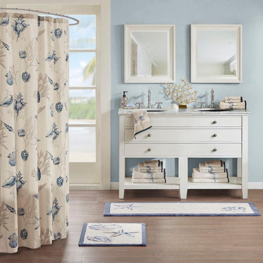 Bayside 21" Bath Rug Blue Olliix.com