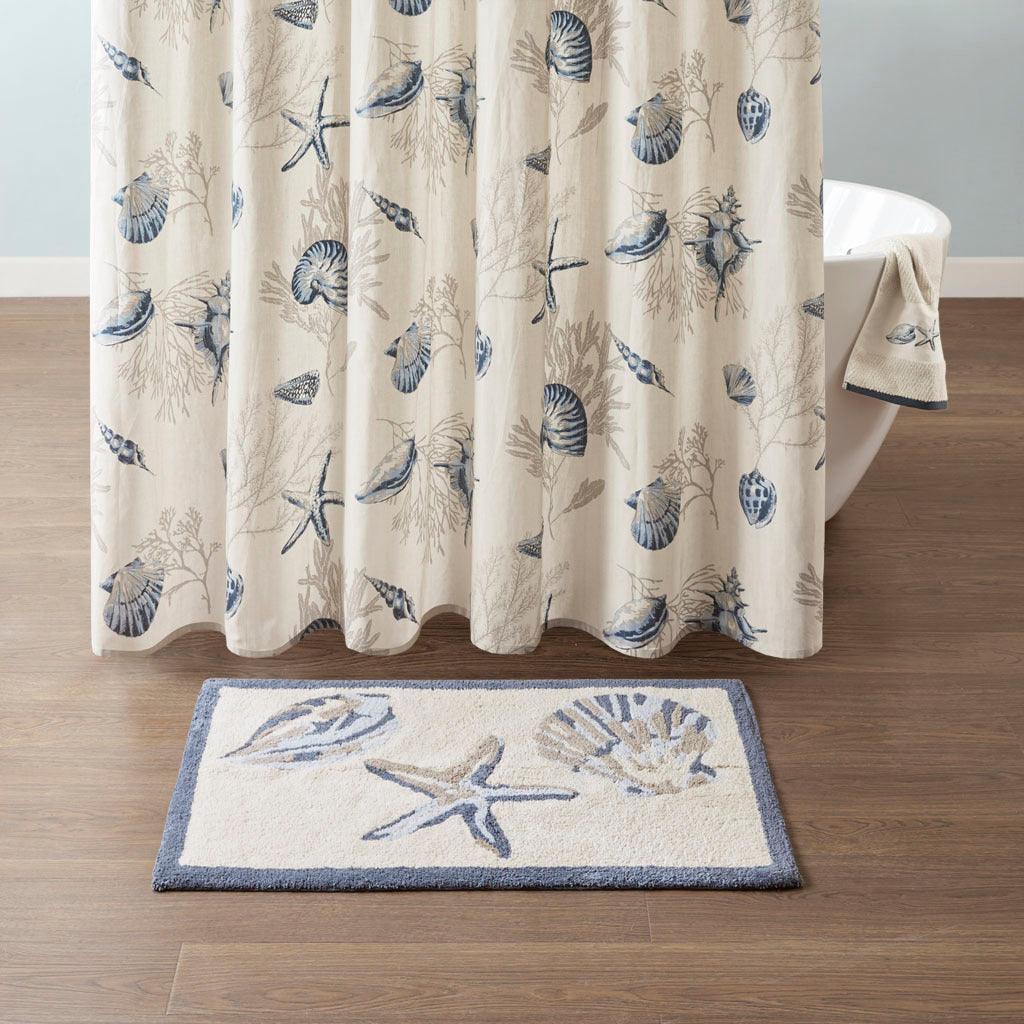 Bayside 21" Bath Rug Blue Olliix.com