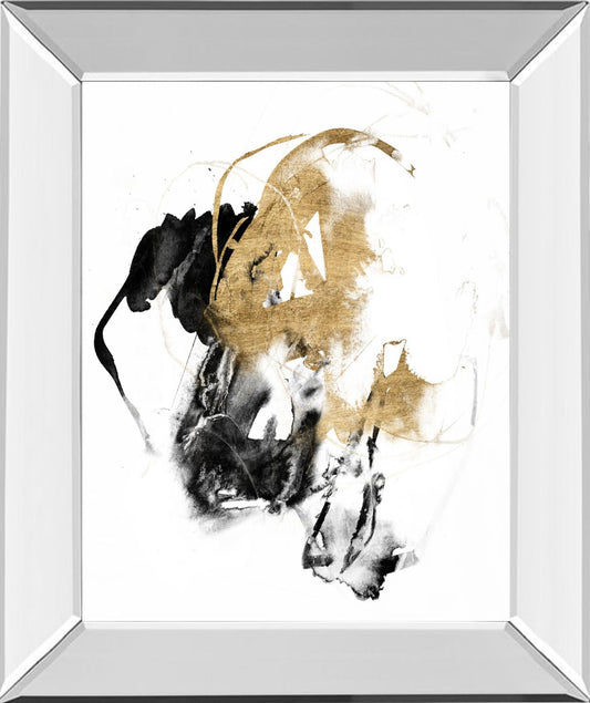 Black & Gold Splash II By Jennifer Goldberger - Black Classy Art