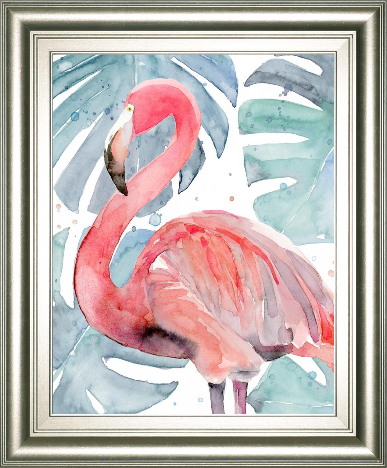 22x26 Flamingo Splash II By Annie Warren - Pink Classy Art