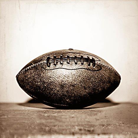 Vintage Football By Jennifer Rigsby - Dark Brown Classy Art