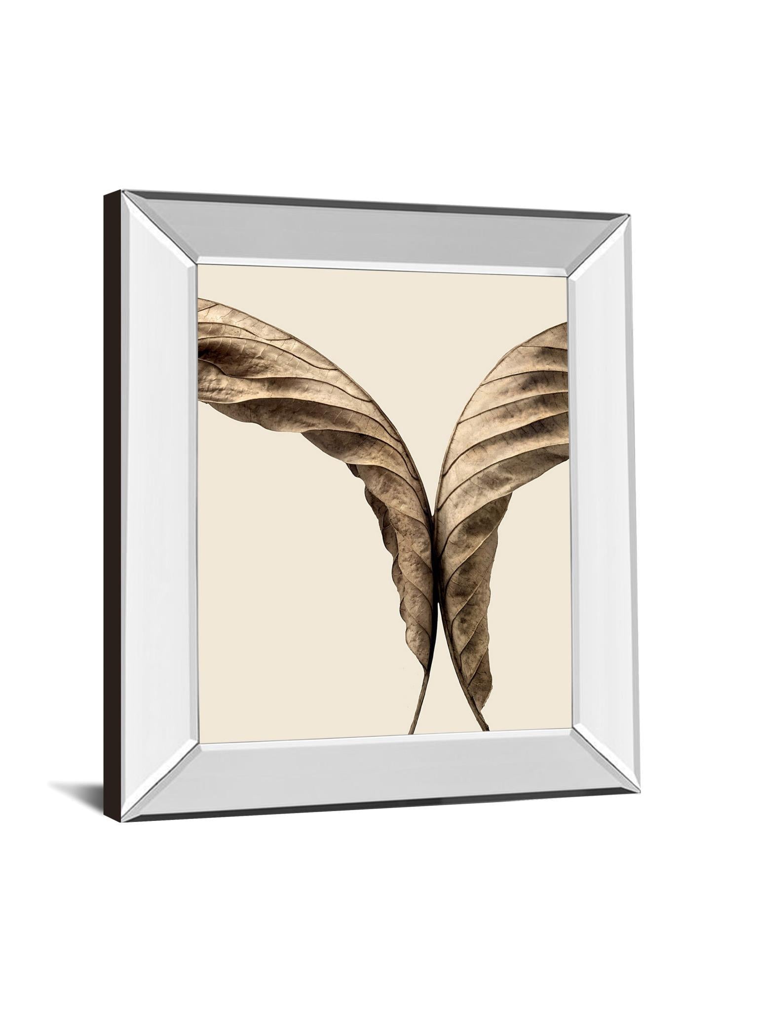 Turning Leaves Il By Jeff Friesen - Mirror Framed Print Wall Art - Dark Brown Classy Art