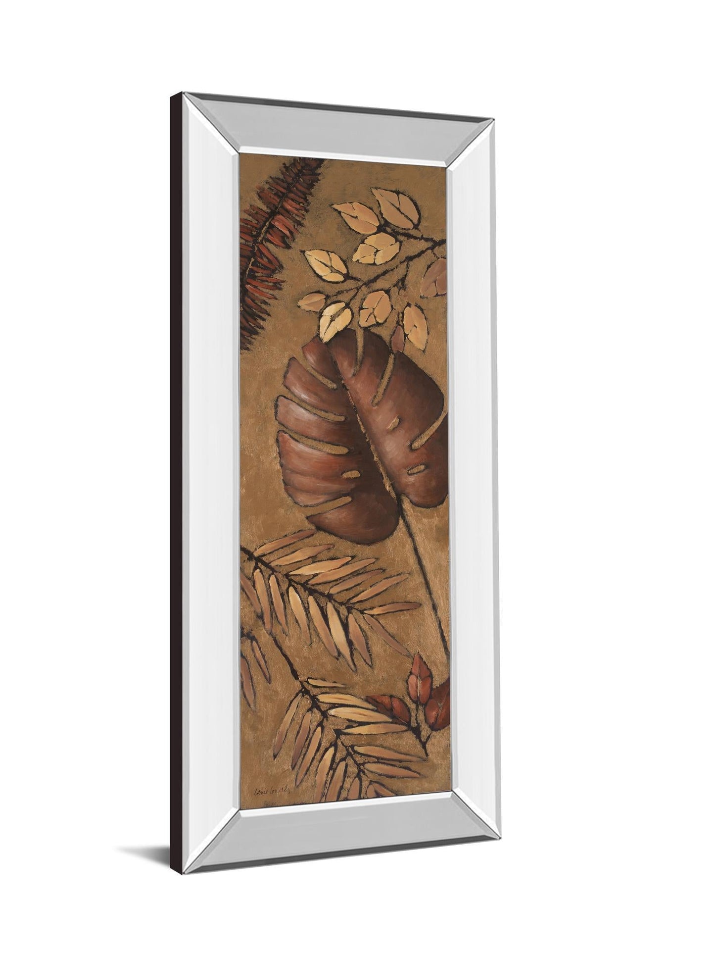 Indian Summer IV By Lanie Loreth - Mirror Framed Print Wall Art - Dark Brown Classy Art