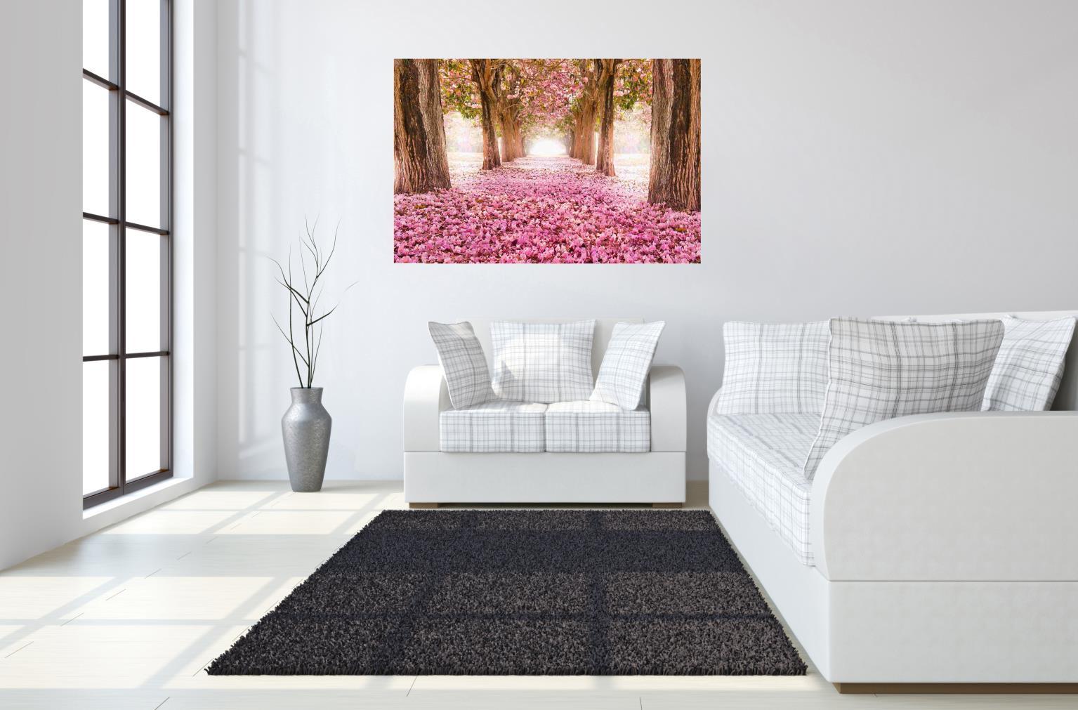 Floating Tempered Glass With Foil All In Rose - Pink Classy Art
