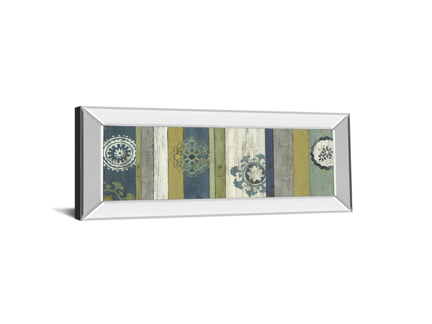 Marrakech Il By Aimee Wilson - Mirror Framed Print Wall Art - Blue Classy Art