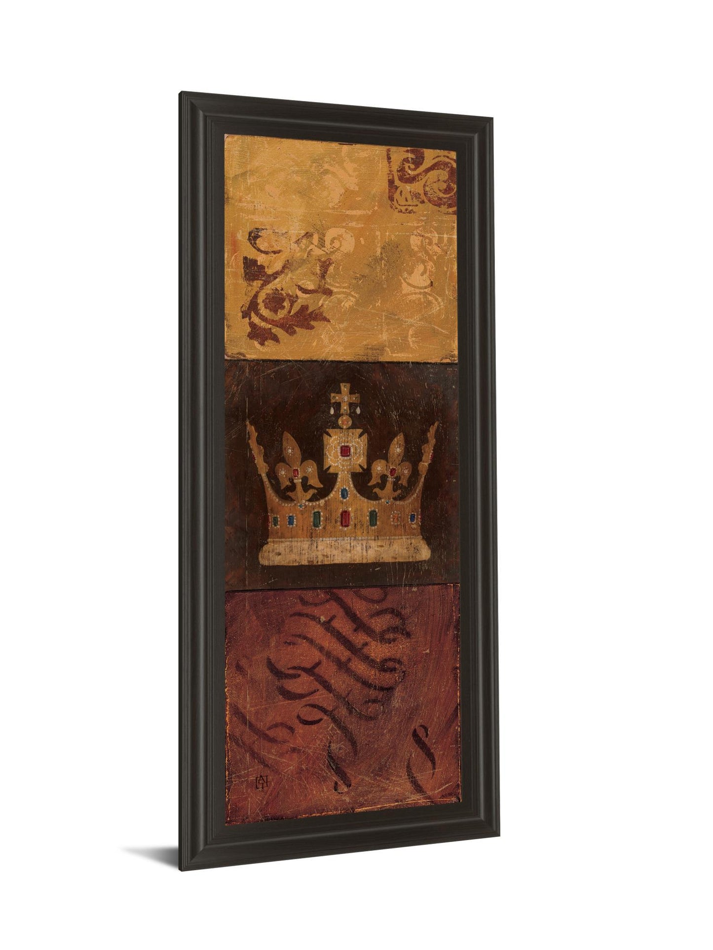 Regal Panel I By Avery Tillmon - Framed Print Wall Art - Dark Brown Classy Art