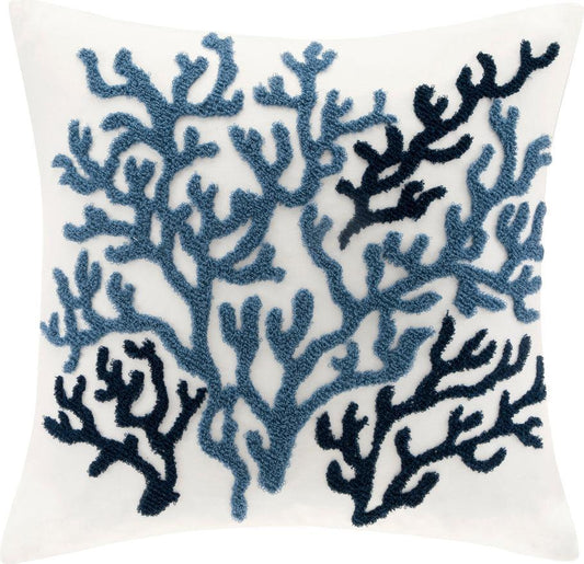 Beach Coastal House Decorative Pillow 18x18" Blue Olliix.com