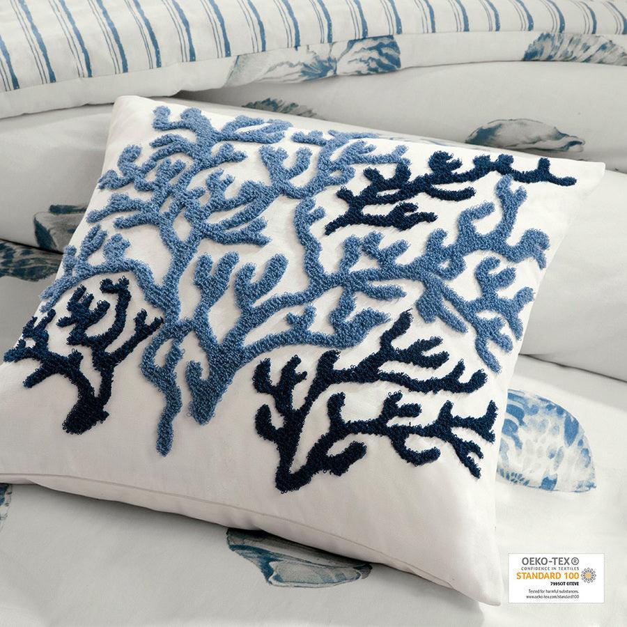 Beach Coastal House Decorative Pillow 18x18" Blue Olliix.com