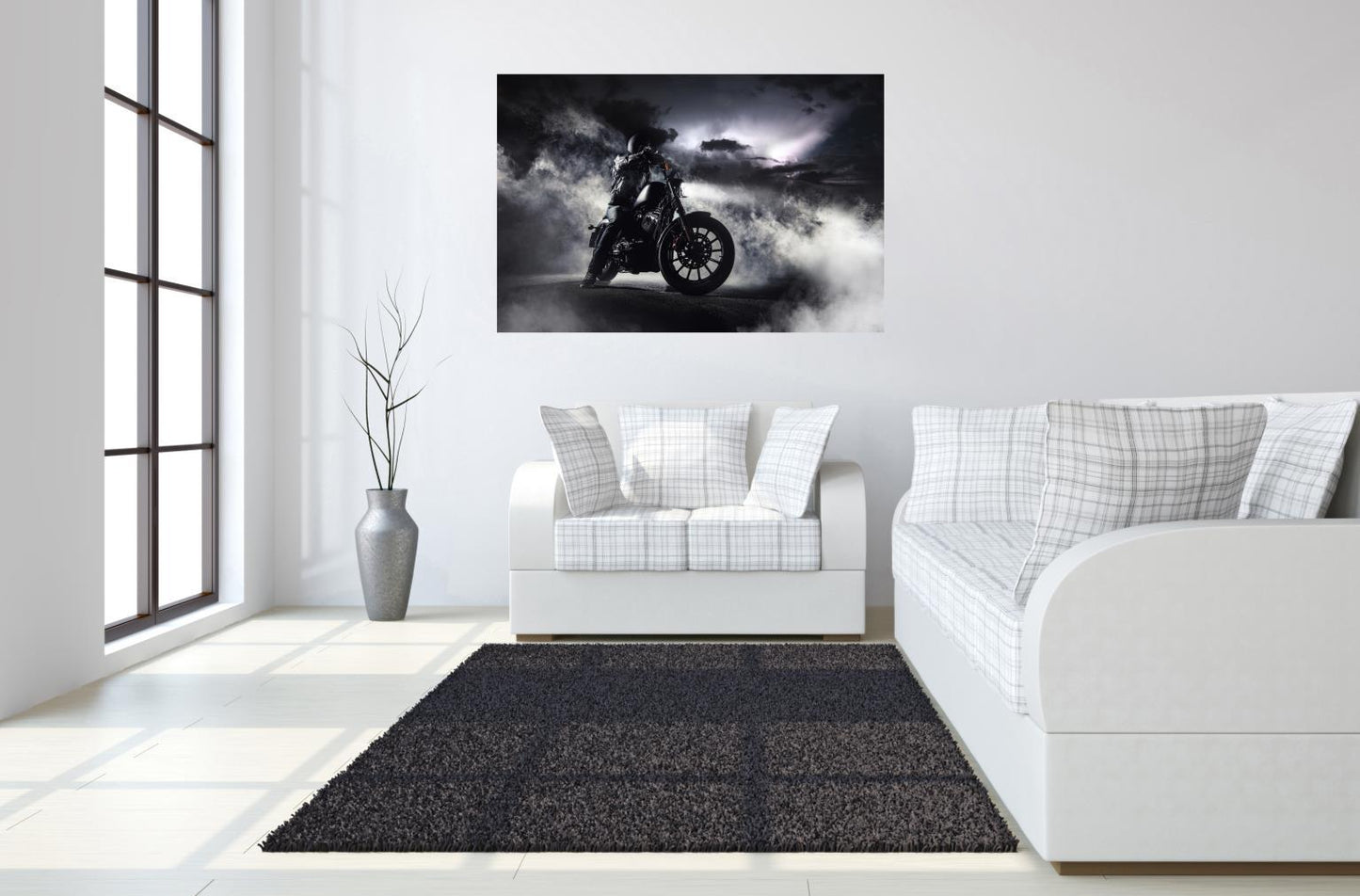 Tempered Glass With Foil - Burnout - Black Classy Art