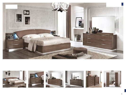 ESF Furniture - Platinum King Bed Drop Silver Birch - PLATINUMBEDKS ESF Furniture