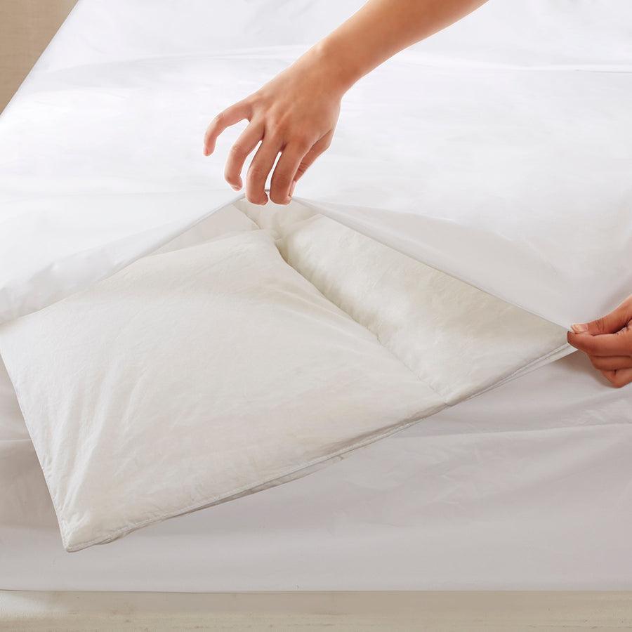 Bed 90 " W Guardian 3M Scotchgard Comforter Protector White Full/Queen Olliix.com