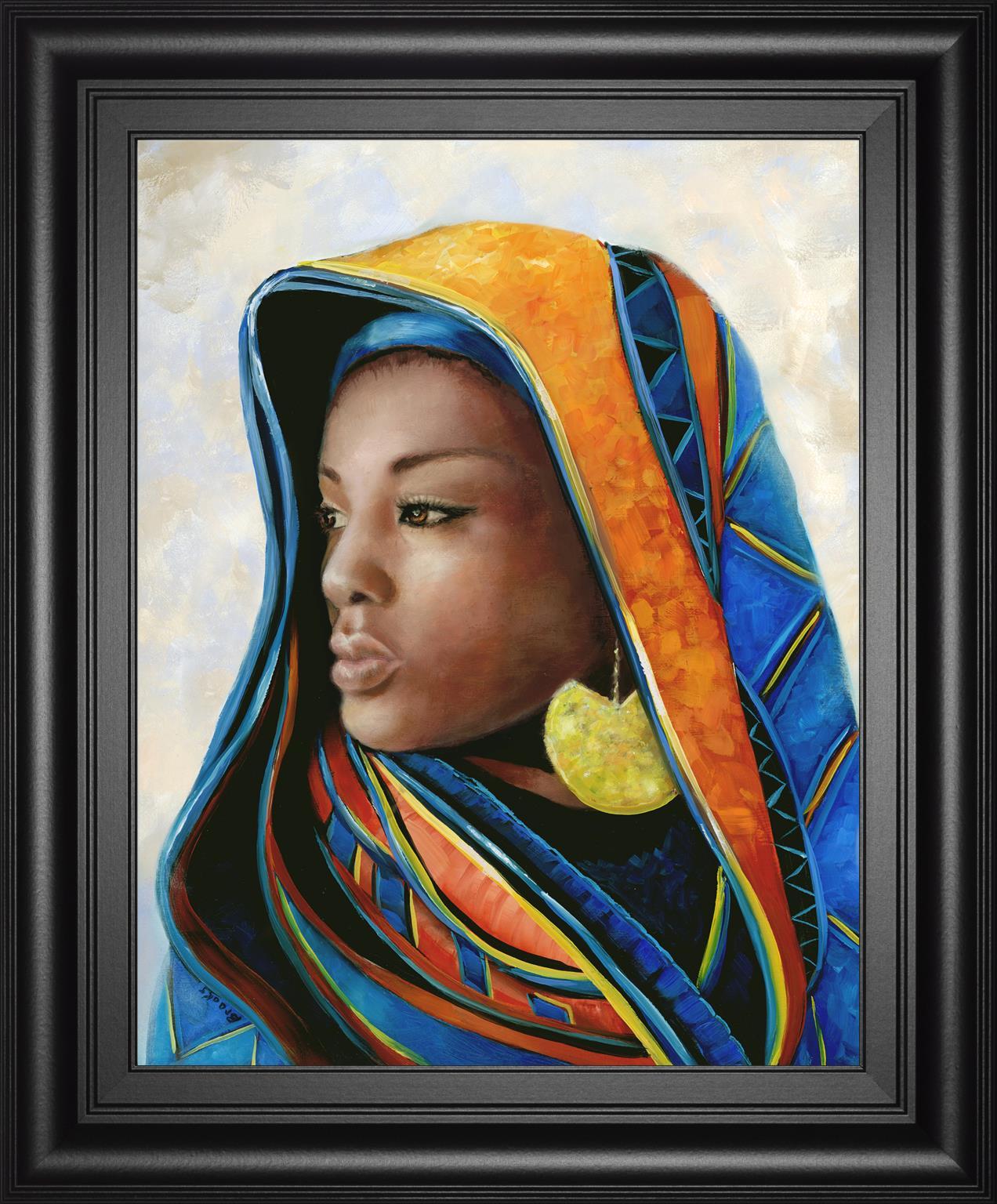 22x26 Soulful Beauty II By Donna Brooks - Blue Classy Art