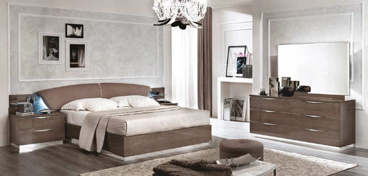 ESF Furniture - Platinum 3 Piece King Bedroom Set Drop Silver Birch - PLATINUMBEDKS-3SET ESF Furniture