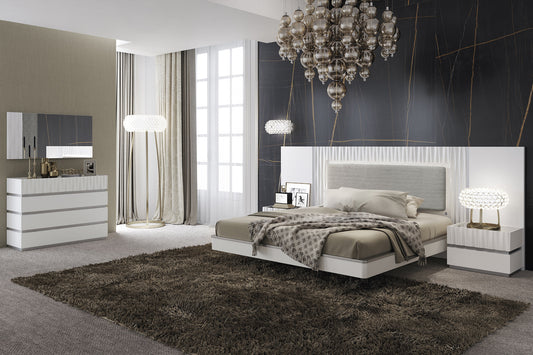 ESF Furniture - Marina Eastern King Bed in White - MARINABEDKS-WH ESF Furniture