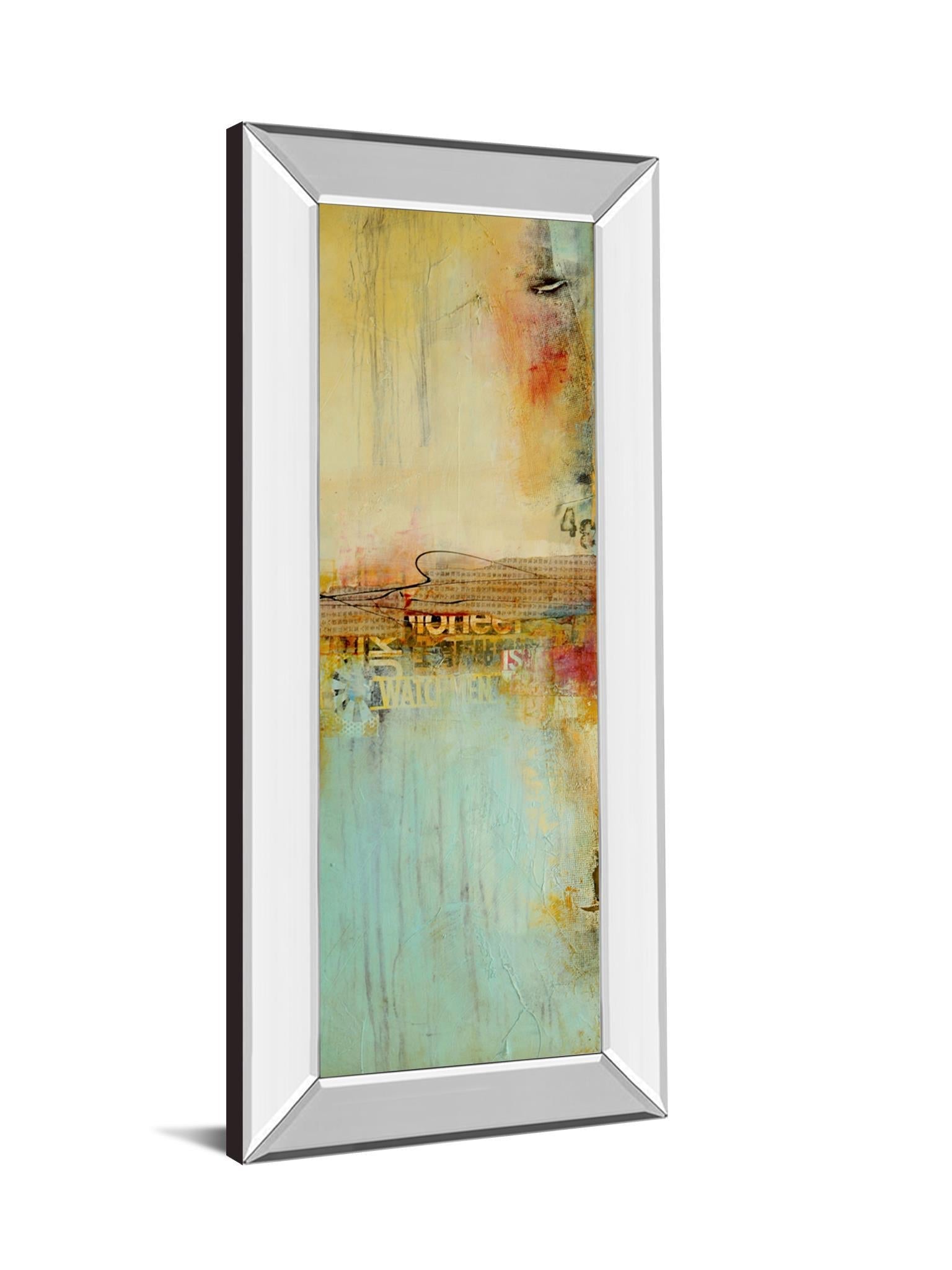 Eastside Story II By Erin Ashley - Mirror Framed Print Wall Art - Beige Classy Art