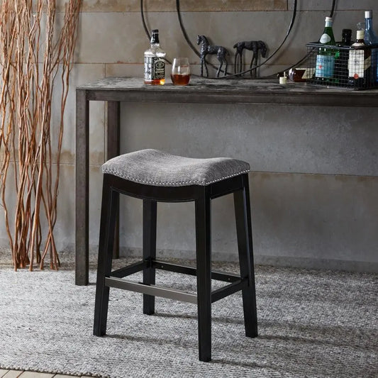 Belfast Saddle Counter Stool Gray Olliix.com