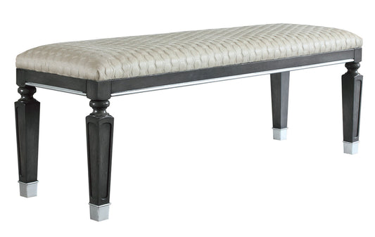 Acme Furniture House Beatrice Bench in Light Gray 28817 ACME East