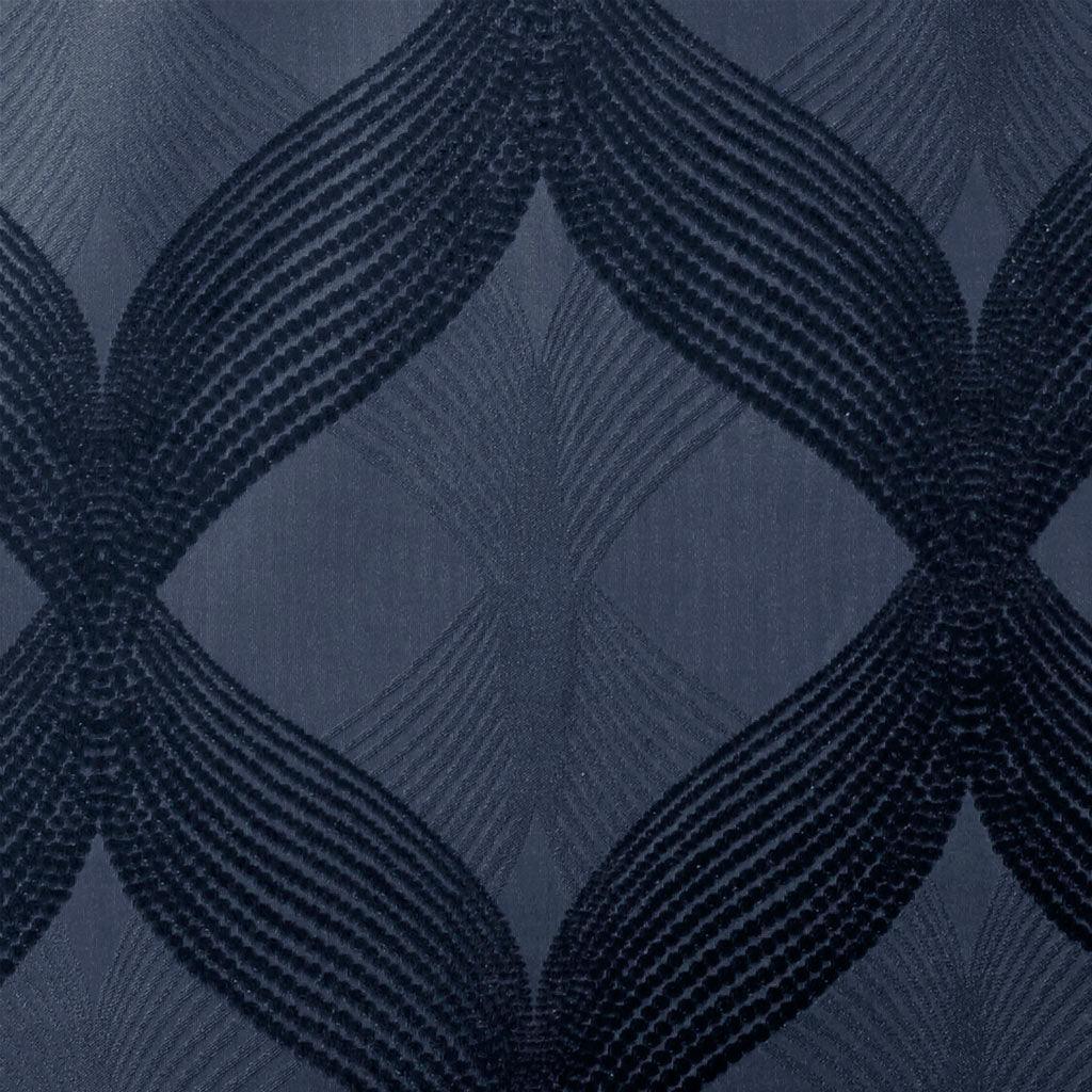 Bentley 108 H Ogee Knitted Jacquard Total Blackout Panel Navy Olliix.com