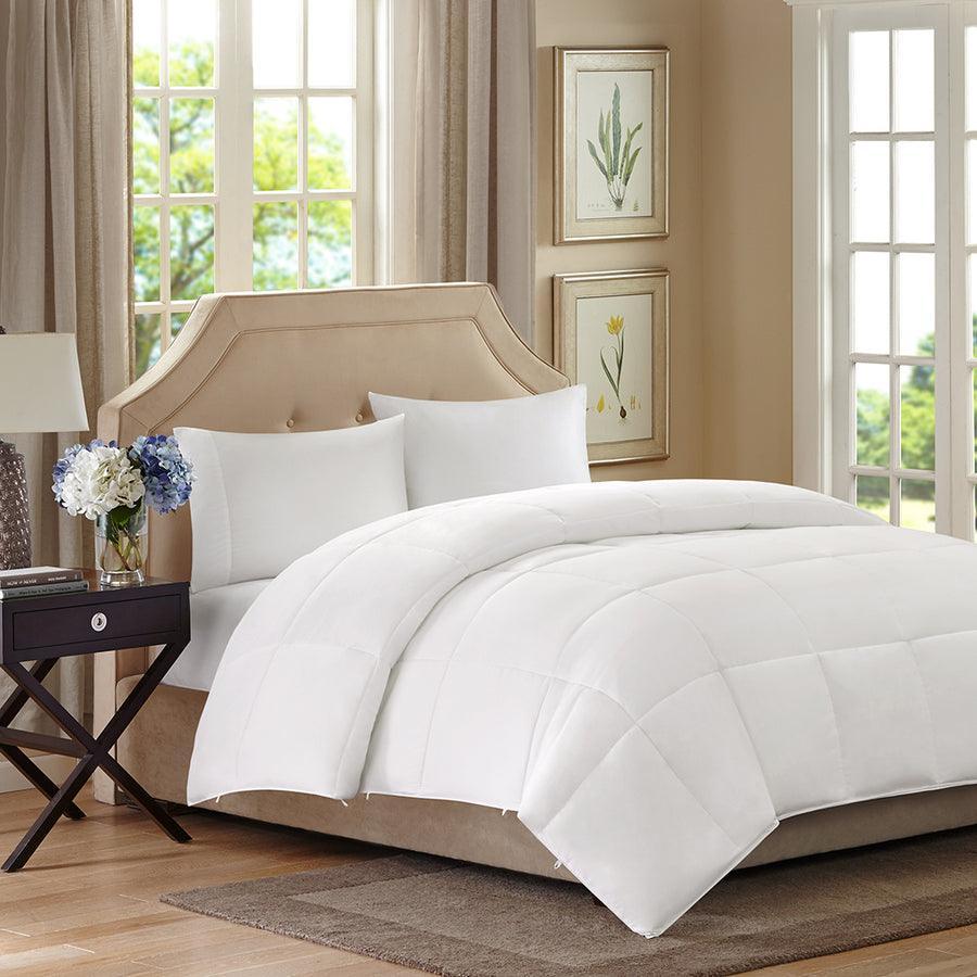 Benton Full/Queen All Season 2 in 1 Down Casual Alternative Comforter White Olliix.com