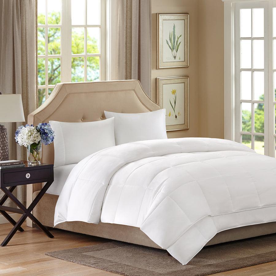 Benton Full/Queen All Season 2 in 1 Down Casual Alternative Comforter White Olliix.com