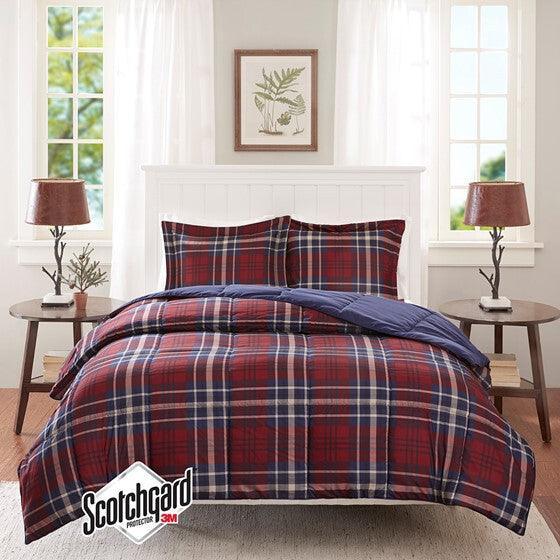 Bernard Comforter  Full / Queen Red Olliix.com