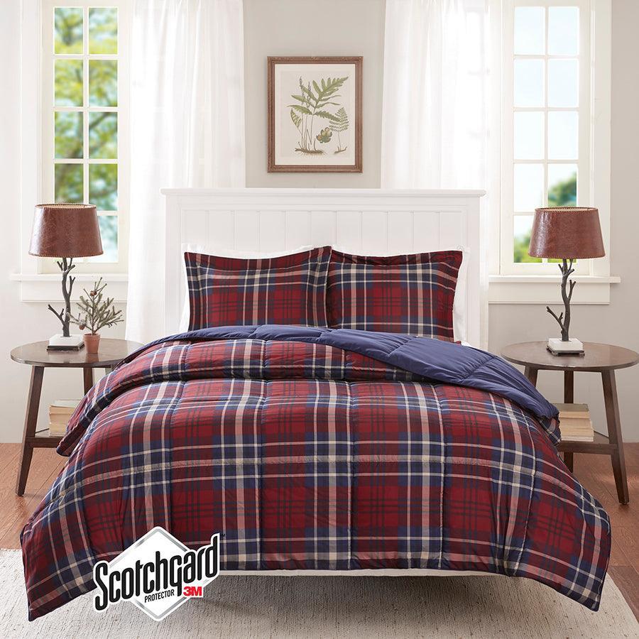 Bernard Twin/Twin XL 3M Scotchgard Down Alt Comforter Mini Set Red Olliix.com